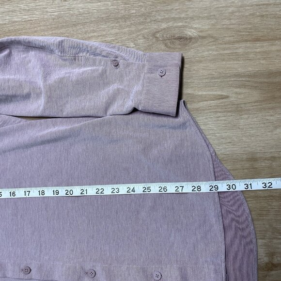Lululemon Commission Long Sleeve Button Up Shirt Mens XL Performance Brier Rose - Picture 10 of 10